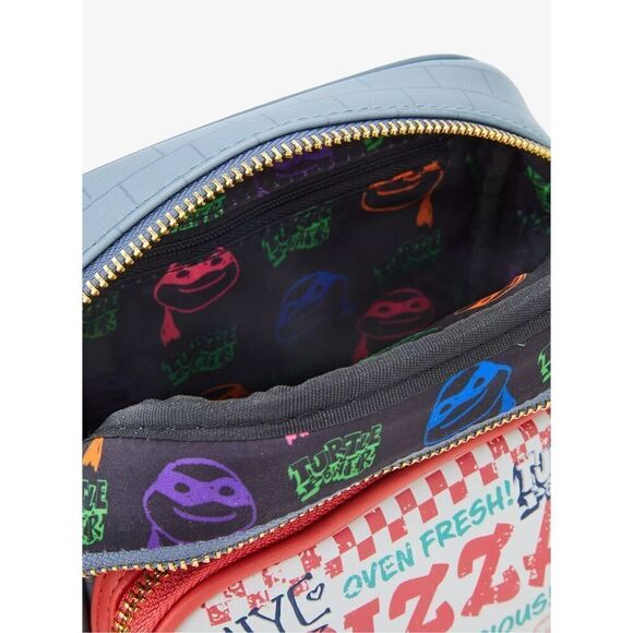 Loungefly Teenage Mutant Ninja Turtles Pizza Box Crossbody Bag - Picture 4 of 5
